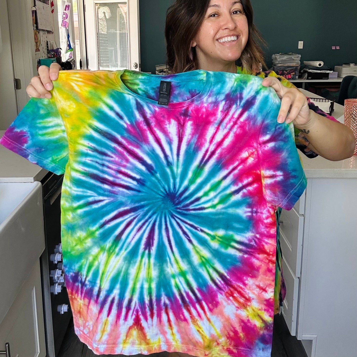 Custom spiral short sleeved tee