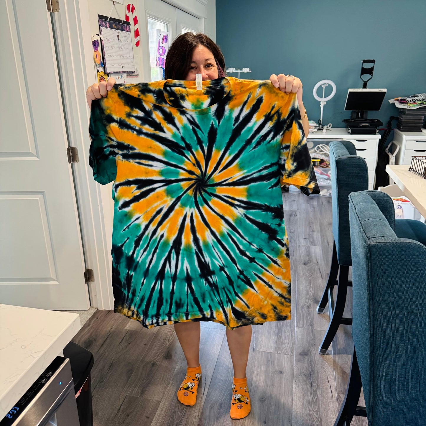 Custom spiral short sleeved tee