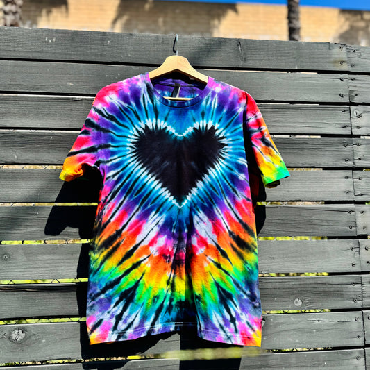 Custom heart tie dye - short sleeve tee